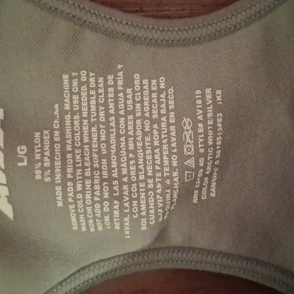 Avia Women's Light Gray Zip-Front Sports Bra - Picture 3 of 4